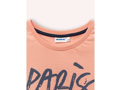 Dívčí tričko Paris - pudrová