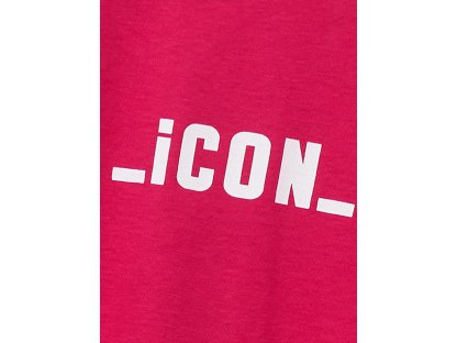 Dívčí tričko s krátkým rukávem Icon - jasně-růžová
