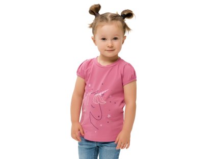 Dívčí tričko Unicorn - růžová