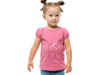 Dívčí tričko Unicorn - růžová