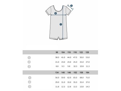SET - 2ks - gymnastický dres s krátkým rukávem - více barev