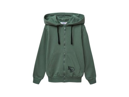 Unisex mikina na zip s kapucí LA - Khaki