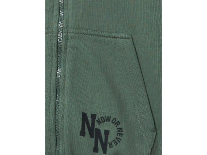 Unisex mikina na zip s kapucí LA - Khaki