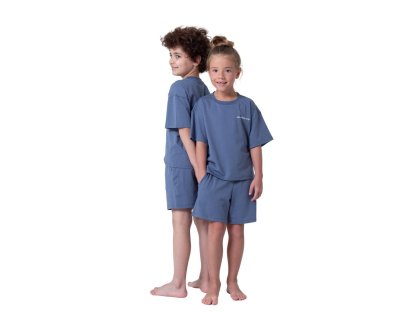 Unisex pyžamo Base, krátké kalhoty, krátký rukáv - tmavě modrá