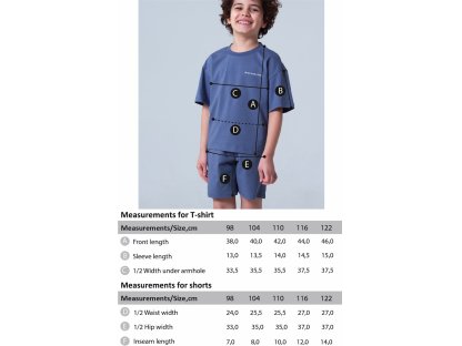 Unisex pyžamo Base, krátké kalhoty, krátký rukáv - tmavě modrá