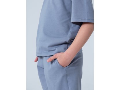 Unisex pyžamo Base, krátké kalhoty, krátký rukáv - tmavě-šedá