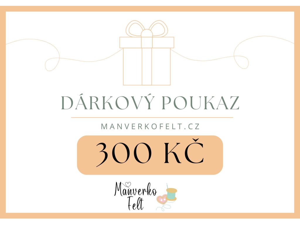 Dárkový poukaz v hodnotě 300 Kč