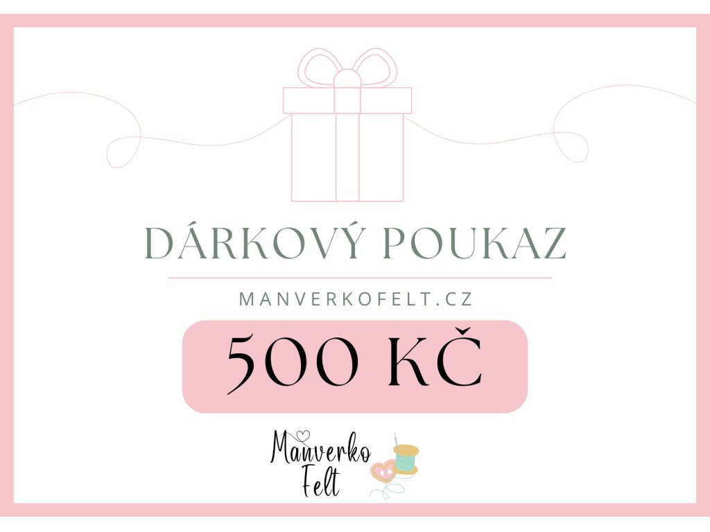 Dárkový poukaz v hodnotě 500 Kč
