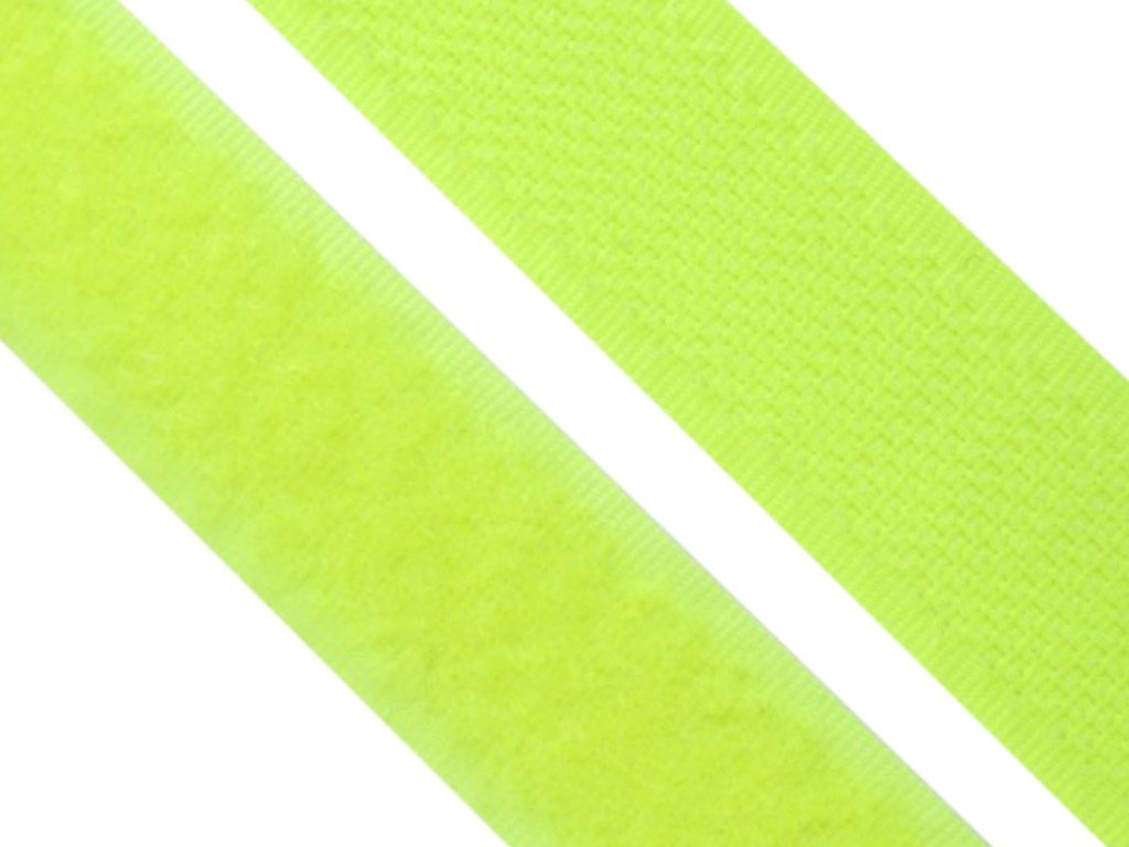 Suchý zip 20mm žlutozelený neon