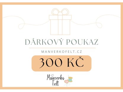 Dárkový poukaz v hodnotě 300 Kč