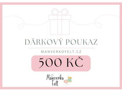 Dárkový poukaz v hodnotě 500 Kč