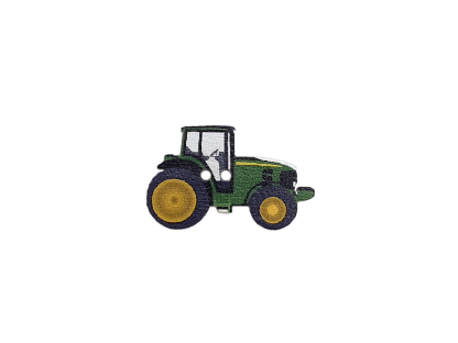 Knoflík traktor (dřevo) zelený