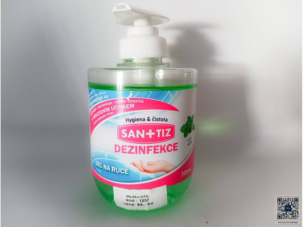 Antibakteriální gel na ruce Sanitiz 300 ml máta