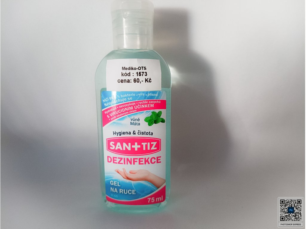 Antibakteriální gel na ruce Sanitiz 75 ml máta