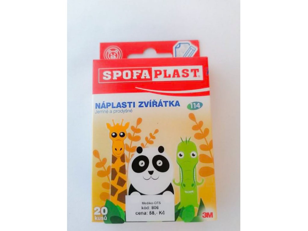 Dětské náplasti 3M Spofaplast Zvířátka /20 ks/