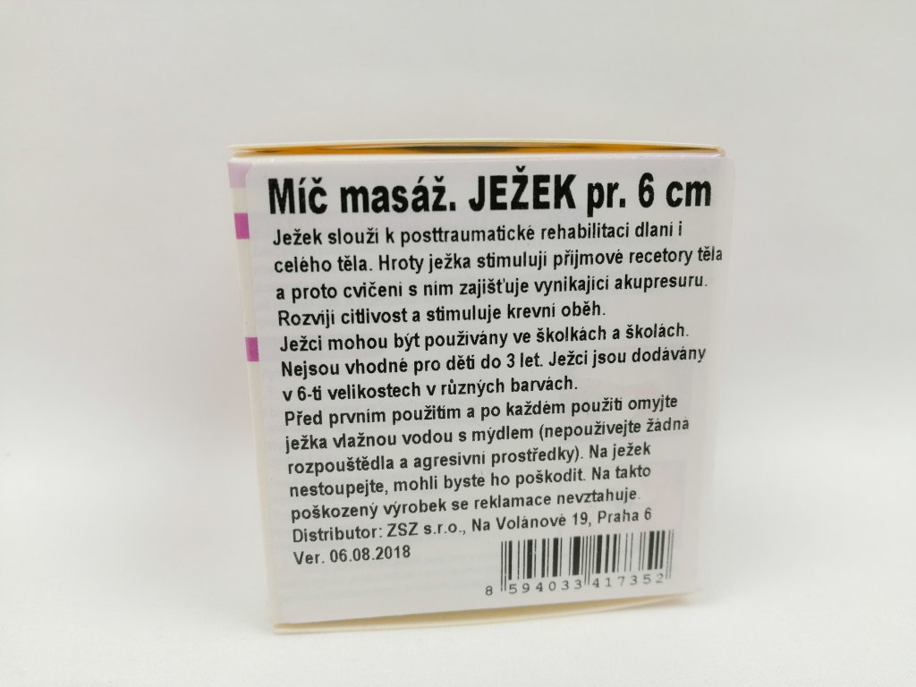 Míč masážní ježek pr. 6 cm