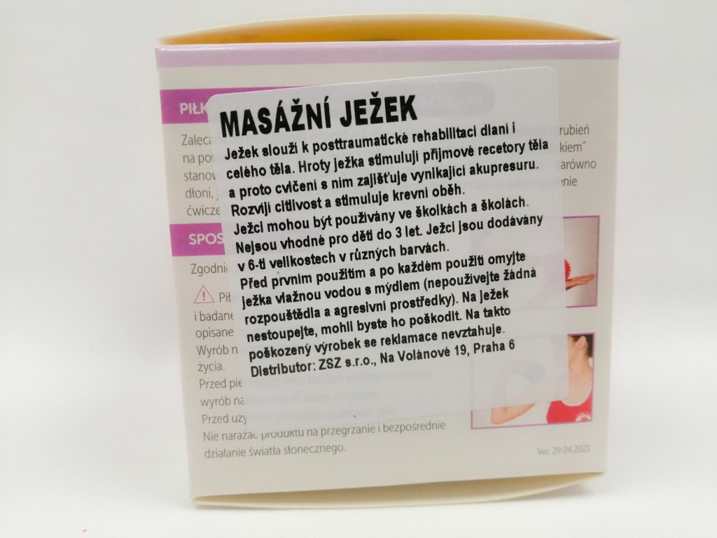 Míč masážní ježek pr. 7 cm