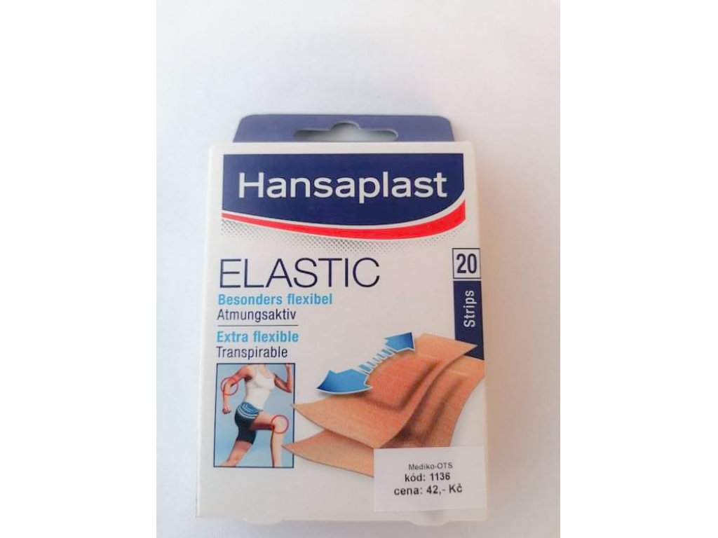 Náplast Hansaplast elastická s polštářkem /20 ks/