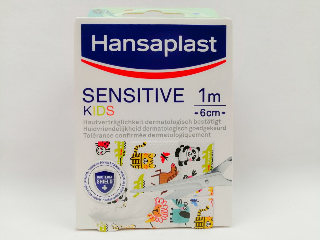 Náplast Hansaplast Sensitive Kids Zvířátka 6 cm x 1 m