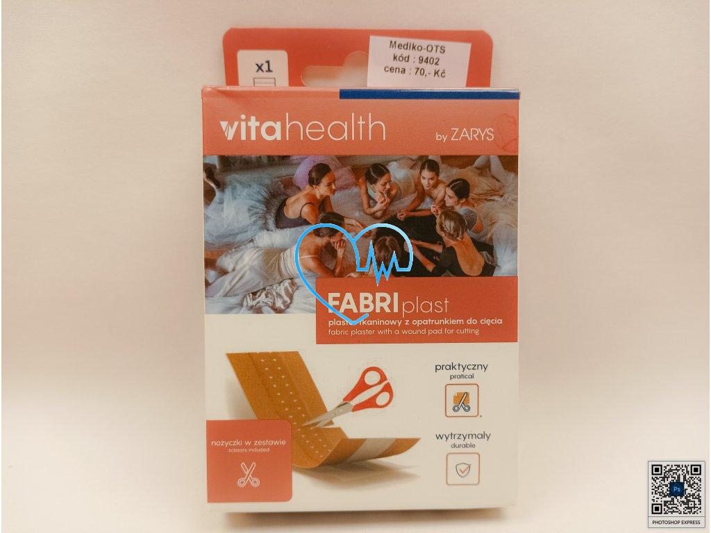 Náplast na stříhání FABRIplast VitaHealth 6 cm x 1 m /vč. nůžek/