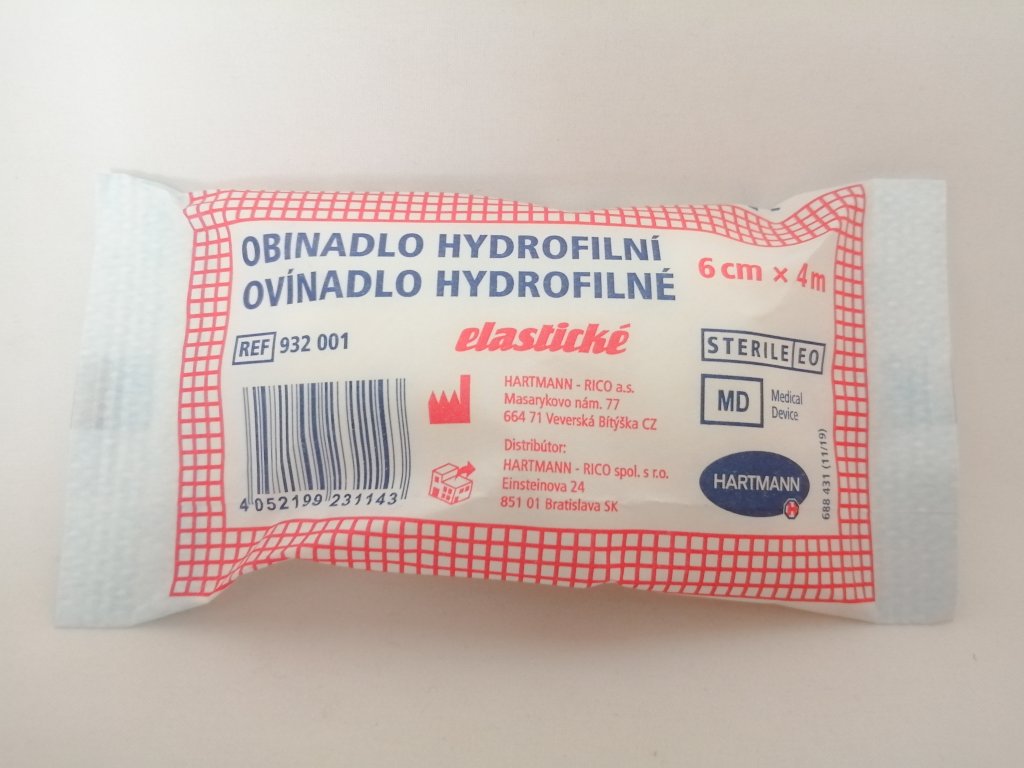 Obinadlo hydrofilní elastické sterilní 6 cm x 4 m