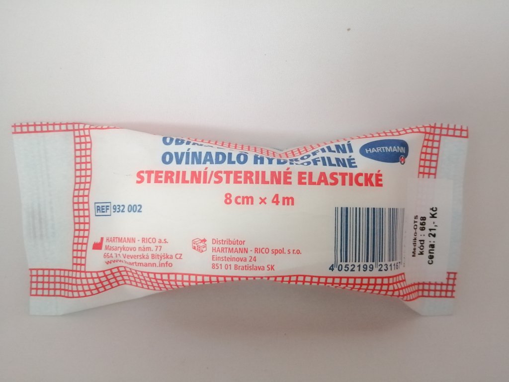 Obinadlo hydrofilní elastické sterilní 8 cm x 4 m