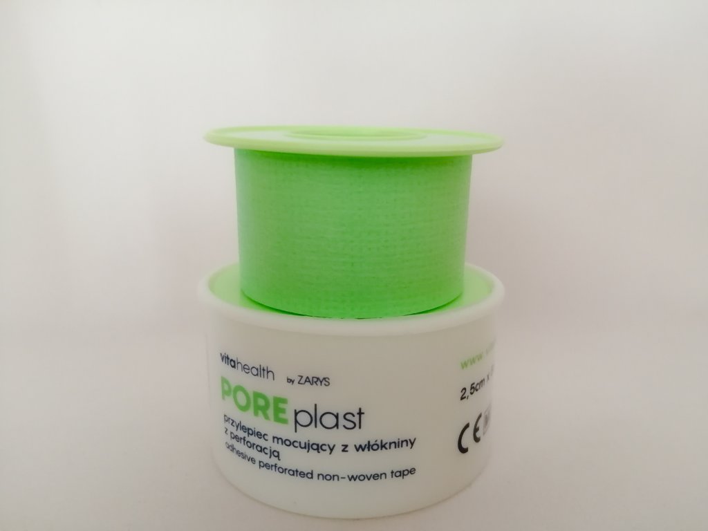 POREplast netkaná náplast, zelená, 2,5cm x 5m