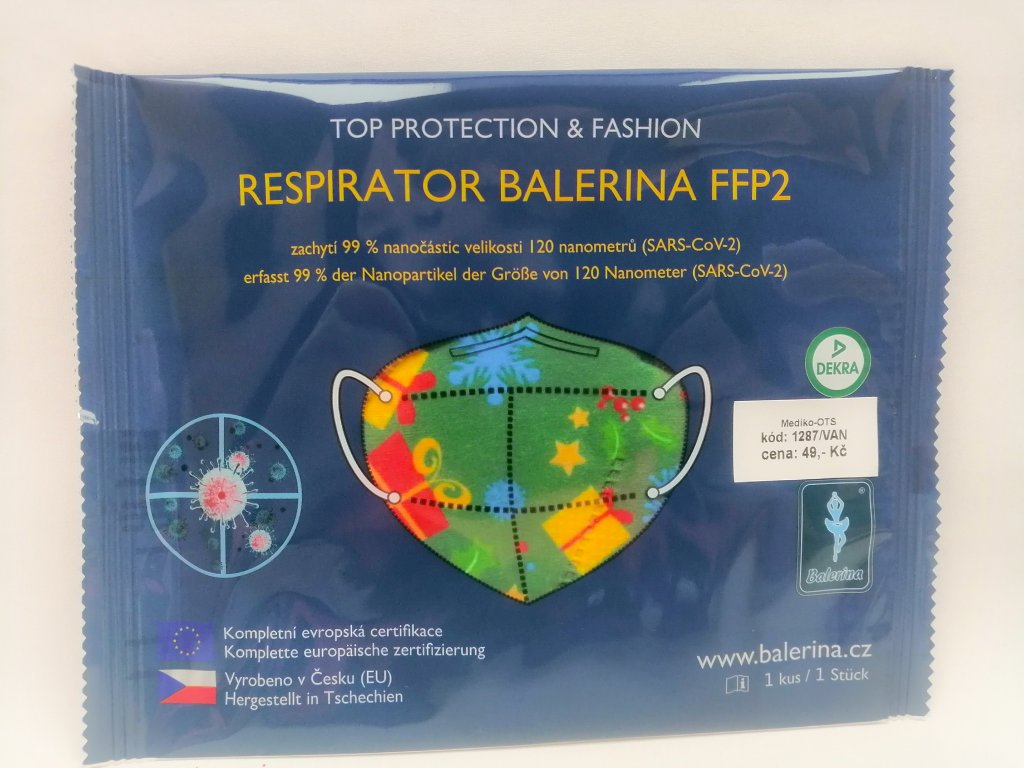 Respirátor nano FFP2 Balerina český