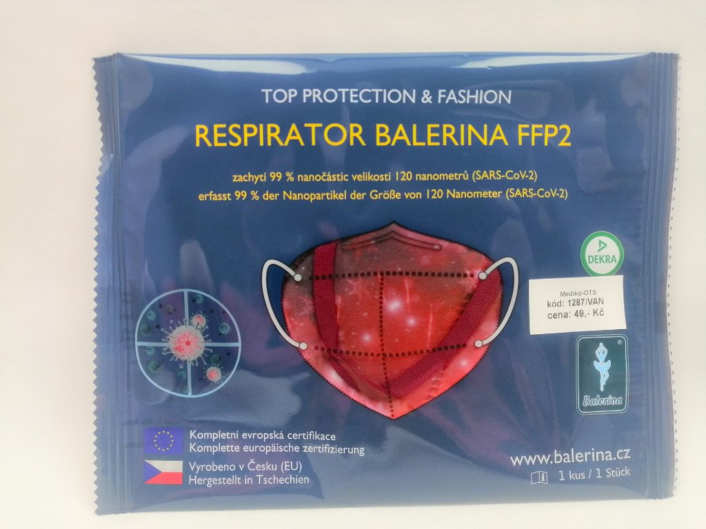 Respirátor nano FFP2 Balerina český