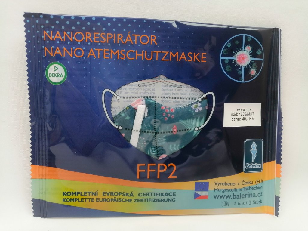 Respirátor nano FFP2 dětský Balerina český