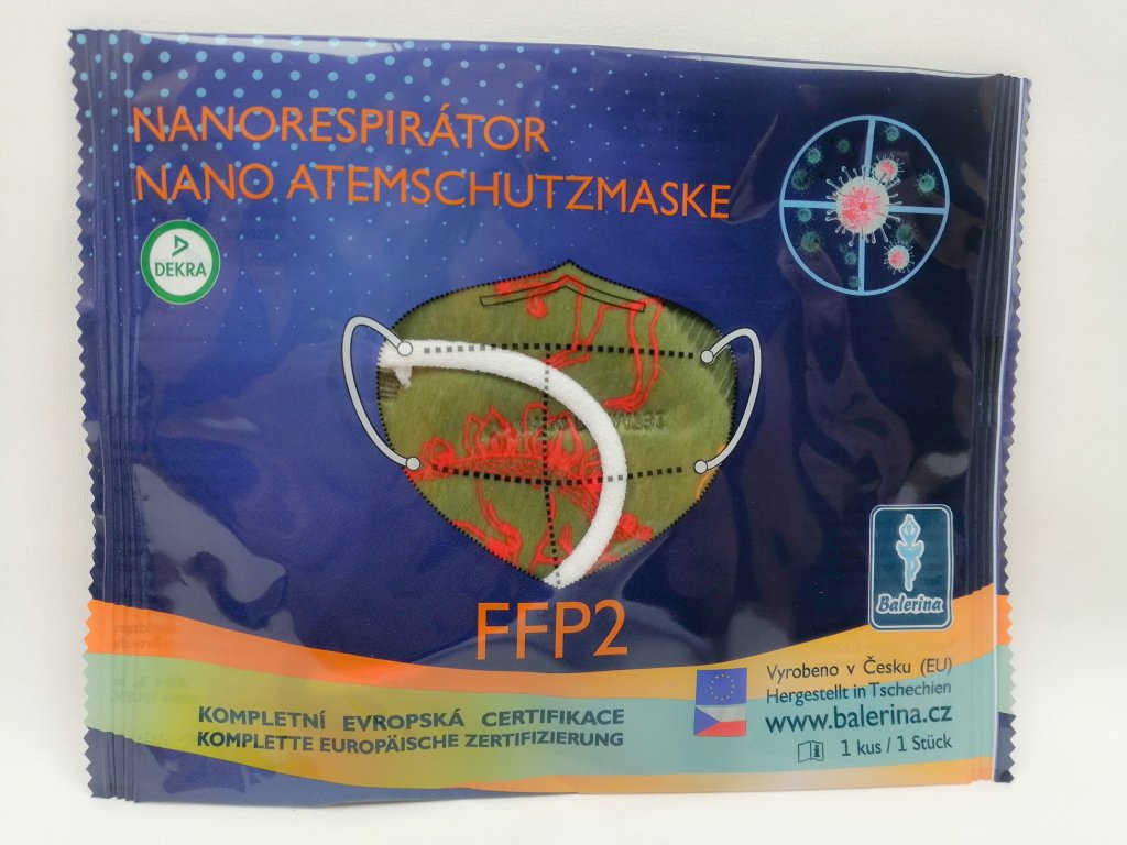 Respirátor nano FFP2 dětský Balerina český