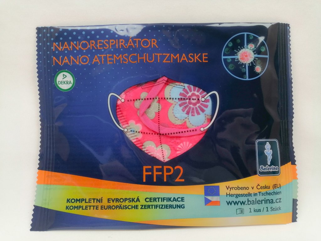 Respirátor nano FFP2 dětský Balerina český