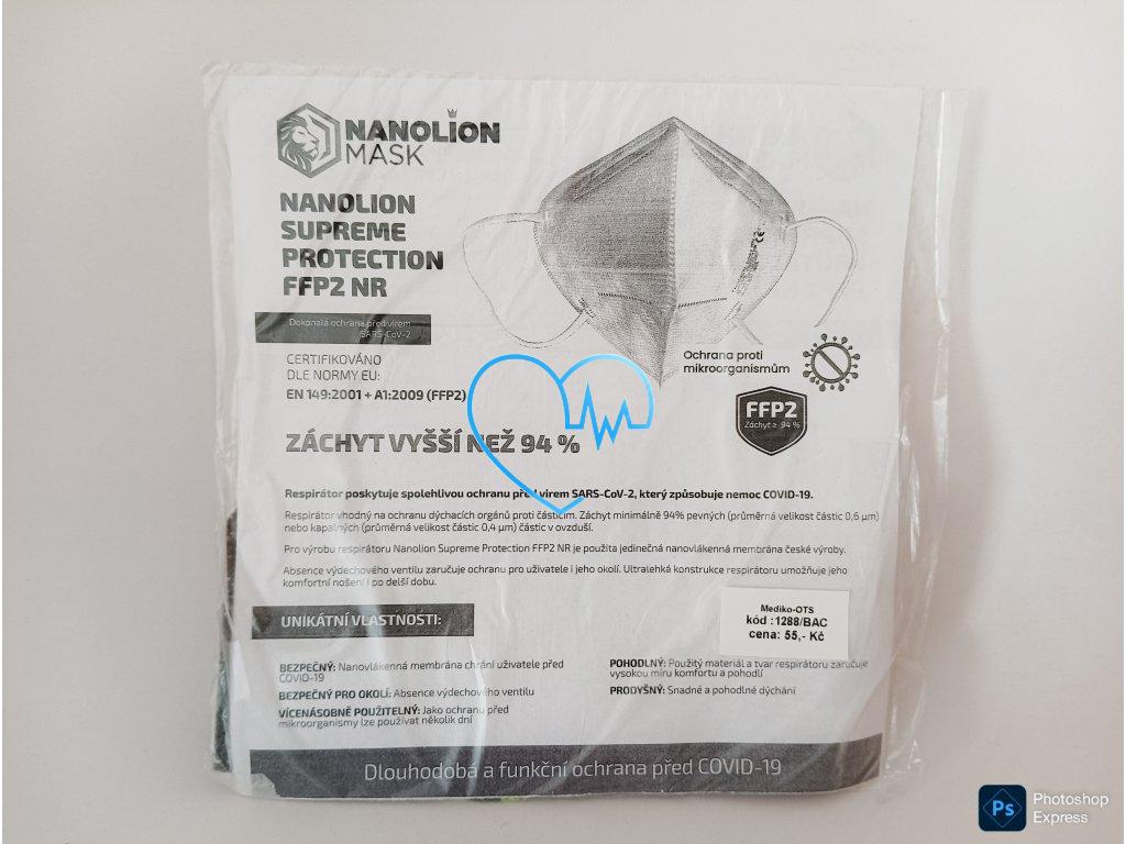Respirátor nano FFP2 Nanolion Supreme český