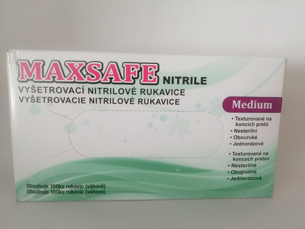 Rukavice nitrilové Max safe vel. M /100 ks/