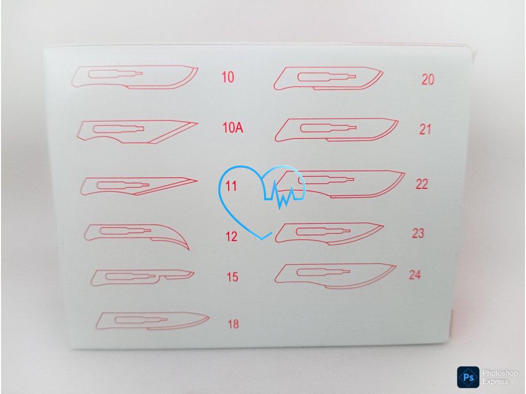 Skalpelová čepelka č. 15 /100 ks/