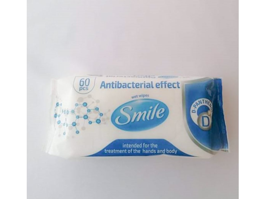 SMILE antibakteriální vlhčené ubrousky /60 ks/