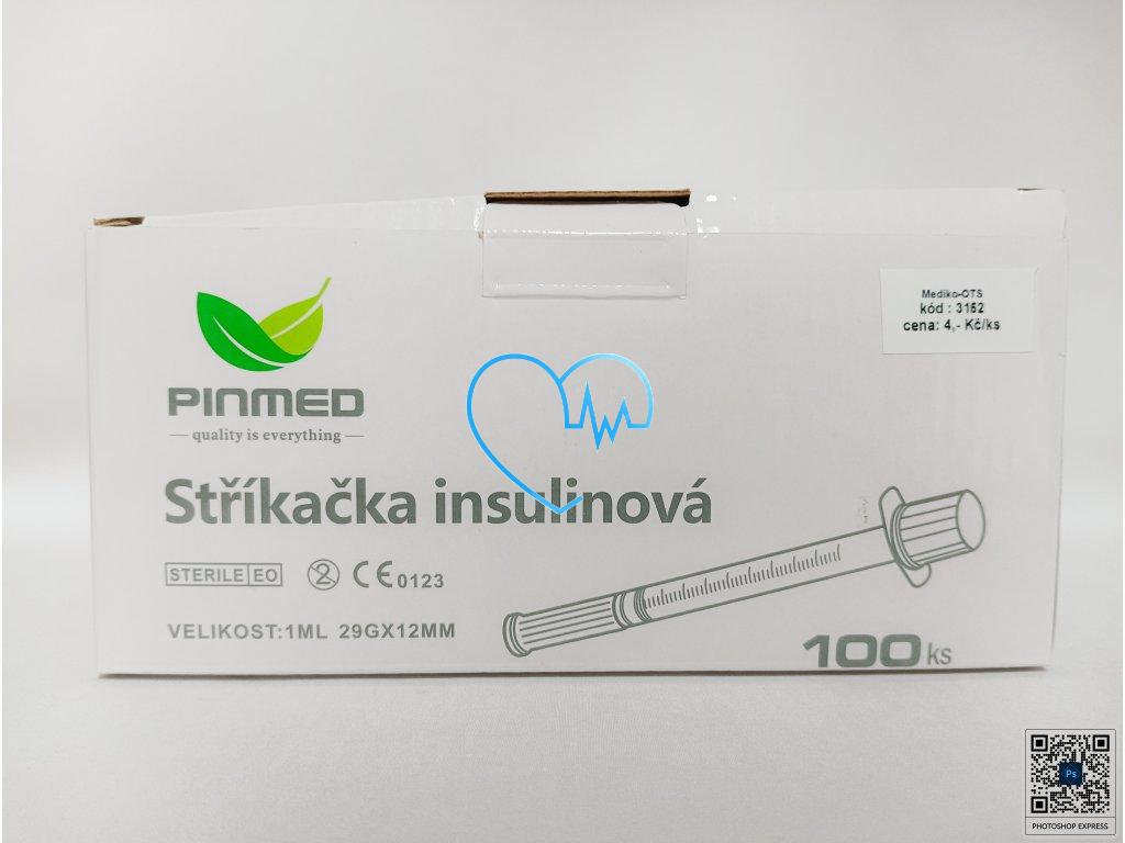 Stříkačka inj. inzulinová 1 ml s jehlou 29 G x 12 mm /ks/