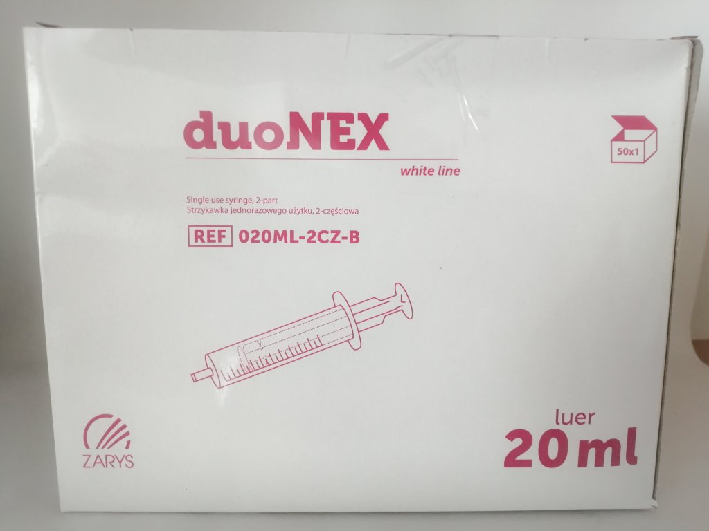 Stříkačka injekční 20 ml Duonex /50 ks/