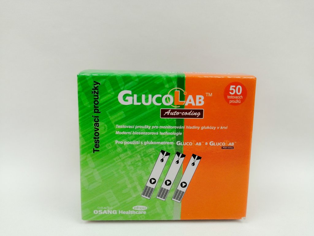 Testovací proužky pro glukometr Glucolab /50 ks/