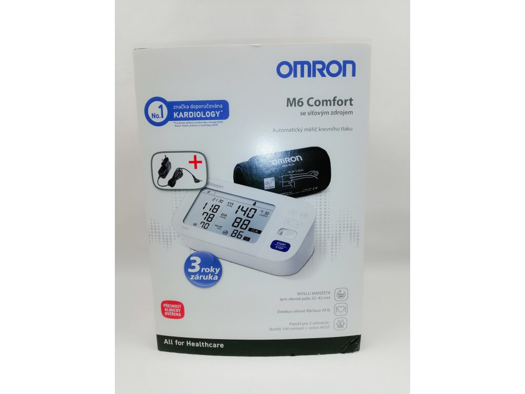 Tonometr dig. Omron M6 Comfort Intelli manž. + zdroj