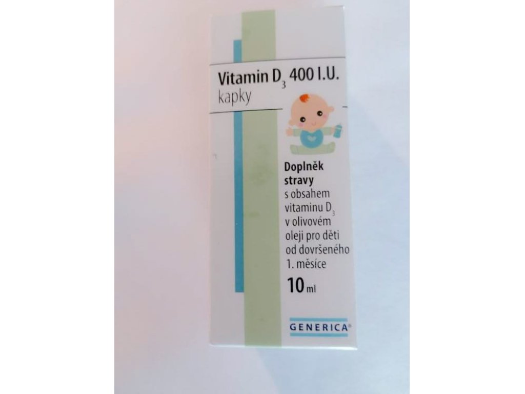 Vitamín D3 400 I.U. kapky 10 ml Generica