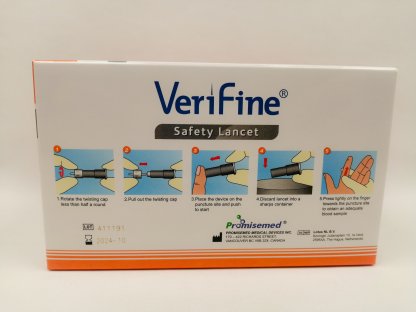 Bezpečnostní lanceta Verifine 21 G 2,0 mm /100 ks/ 2