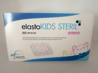 ElastoKIDS STERIL netkané krytí s absorpční vložkou, sterilní, 6cm x10 cm /50 ks/