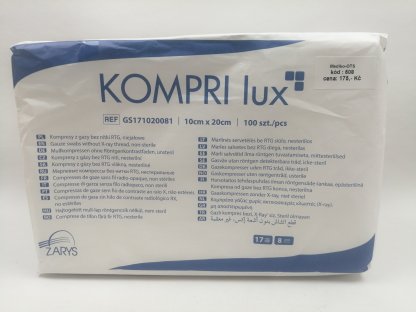 Kompresy gázové 10x20 cm nesterilní Kompri lux /100 ks/