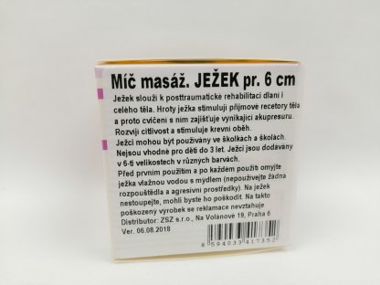 Míč masážní ježek pr. 6 cm 2