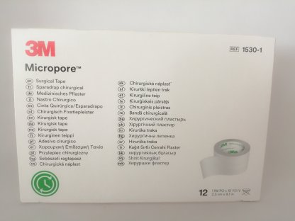 Náplast 3M Micropore 2,5 cm x 9,15 m /1 ks/ 2