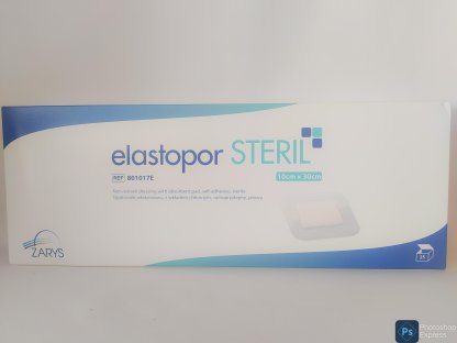 Netkané krytí 10x30 cm Elastopor steril s absorpční vložkou /25 ks/