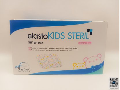 Netkané krytí 6x10 cm ElastoKIDS steril s absorpční vložkou /50 ks/