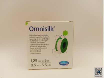 Omnisilk náplast bílé hedvábí 1,25 cm x 5 m