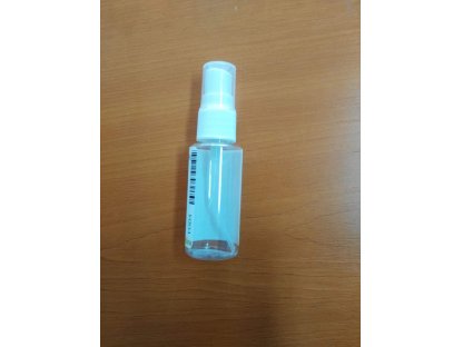 Ředící plastová lahvička se sprejovým aplikátorem čirá 30 ml 2